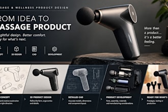 design a massage and wellness product from concept to full manufacturing