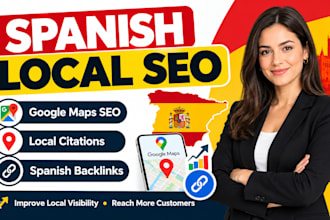 do high quality spanish local citation, local seo google maps ranking, backlink