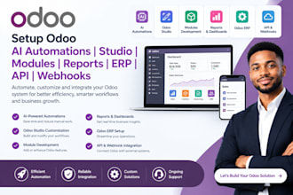 setup odoo ai automations odoo studio odoo modules reports odoo erp api webhooks