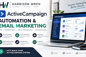 set up high converting activecampaign automation, email sequences and CRM