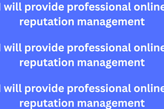 provide professional online reputation management
