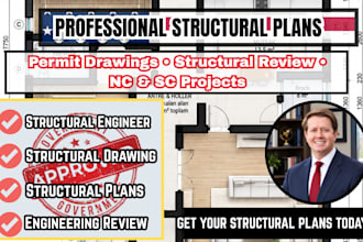structural engineer permit drawing engineer stamp north carolina south