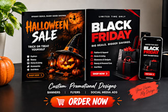 design halloween flyer, spooky, horror logo or event invitation