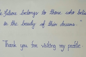 be your expert handwriter for elegant cursive and neat print letters