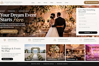 design an elegant squarespace website for wedding planners and event coordinator