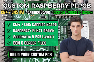 design custom raspberry pi cm4 cm5 hat and carrier pcb