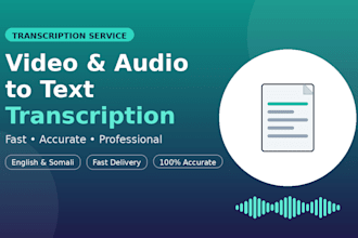 transcribe english audio and video to text