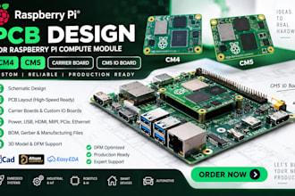 design pcb for raspberry pi compute module cm4 cm5 carrier board cm5 io board