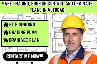 make grading, erosion control and drainage plans in autocad
