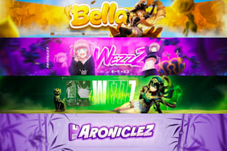 design a custom youtube banner for your channel