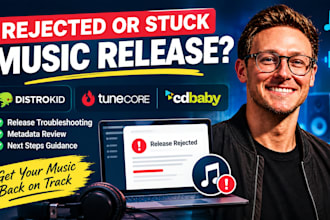 fix your rejected or stuck distrokid, tunecore or cd baby release