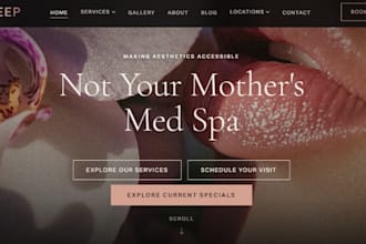 design squarespace medspa website medical spa website aesthetics clinic website
