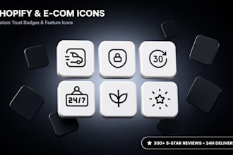 design custom shopify icons and ecommerce trust badges
