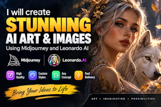 create stunning ai art and images using midjourney and leonardo ai