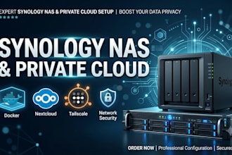 setup synology nas, docker, nextcloud and tailscale VPN