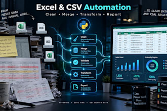automate excel CSV and data processing with python