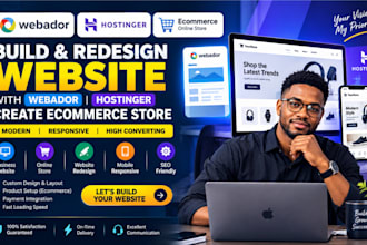 build webador website design redesign hostinger website ecommerce online store