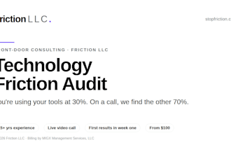 run a technology friction audit and show where you leak time and money