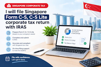 file singapore form cs, cs lite corporate tax return  with iras