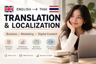 translate english to thai naturally and professionally