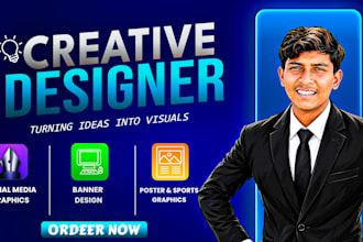 design social media posts, banners and sports graphics
