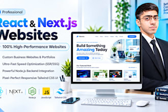 build a modern react and next js website with javascript