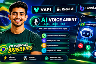 criar agentes de voz com ia em portugues brasileiro com vapi retell e bland ai