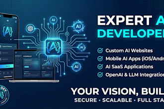 develop ai website, ai mobile app, ai saas app, ai software development