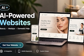 build an ai powered beauty, medspa or domestic help website