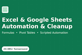clean up and automate your excel and google sheets