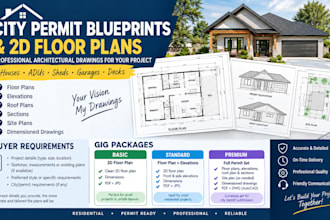 design permit architect plan, 2d floor plans, house, shed, garage framing plan