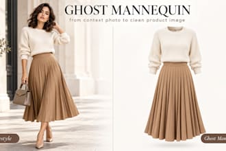 fashion product images, ghost mannequin and lifestyle