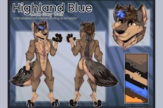 furry reference sheet ref sheet anthro art fursona for fursuit character