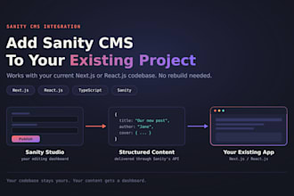 integrate sanity cms into your nextjs,reactjs website