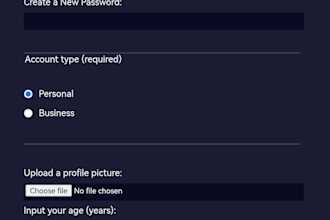 design a modern responsive registration form using HTML and CSS