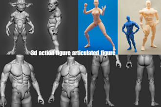 sculpt 3d anime action figure articulated action figure statue for 3d printing