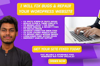fix bugs and repair your wordpress website
