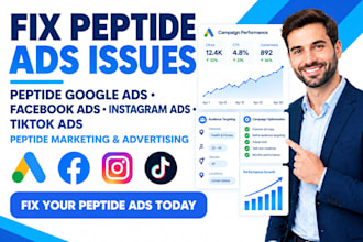 fix peptide ads issues, run peptide google ads, peptide marketing nd advertising
