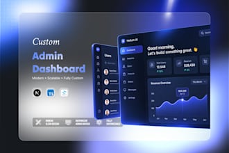 build an admin dashboard in next js