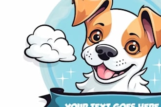 design a unique and professional dog logo for your pet business