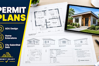 draft permit plans and structural layouts for adus and extensions