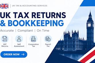 file UK vat self assessment corporation tax payroll tax returns and bookkeeping