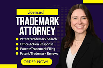 be your licensed US trademark and patent attorney uspto filing office action sou