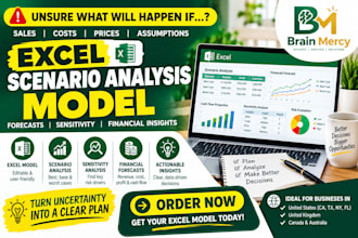 build excel scenario analysis model with forecasts sensitivity financial insight