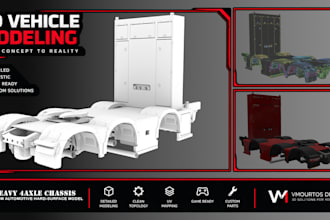 create realistic 3d vehicle and hard surface models