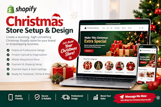 design a christmas shopify store for holiday sales and dropshipping