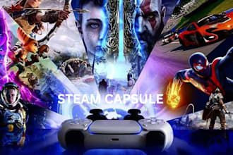 design professional steam capsule art, steam capsule design and game key art