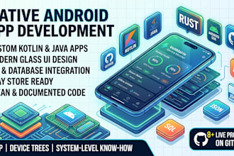 develop a native android app using kotlin java or in rust