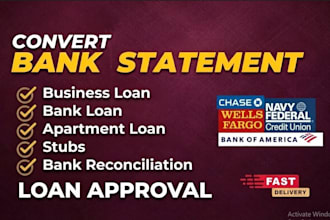 work on your bank statements