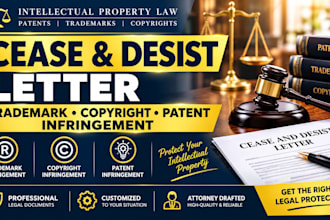 draft a trademark copyright patent infringement cease and desist letter